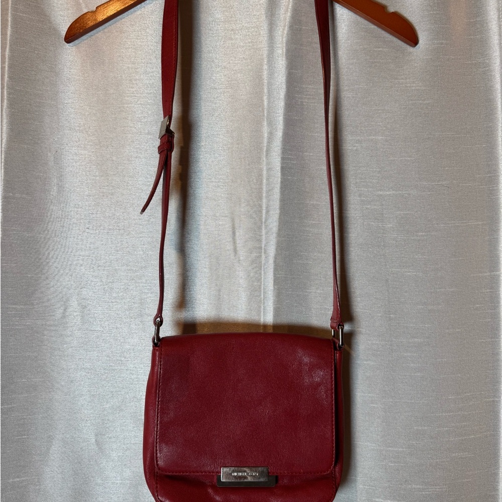 Michael Kors Red Leather Crossbody purse‎